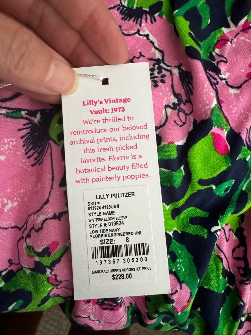 Lilly Pulitzer Pink & Green Floral V-Neck Maxi Dress - Picture 2 of 2